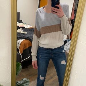 Color blocked sweater